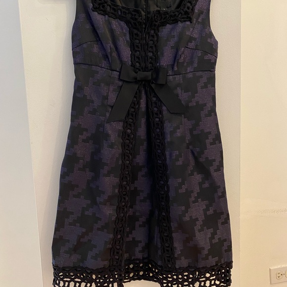 Anna Sui Black/Purple Dress Size 7 - Picture 2 of 8